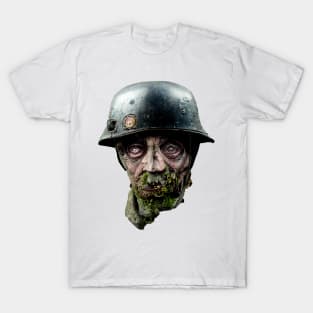 Zombie Nazi Head, WW2 zombie soldier T-Shirt